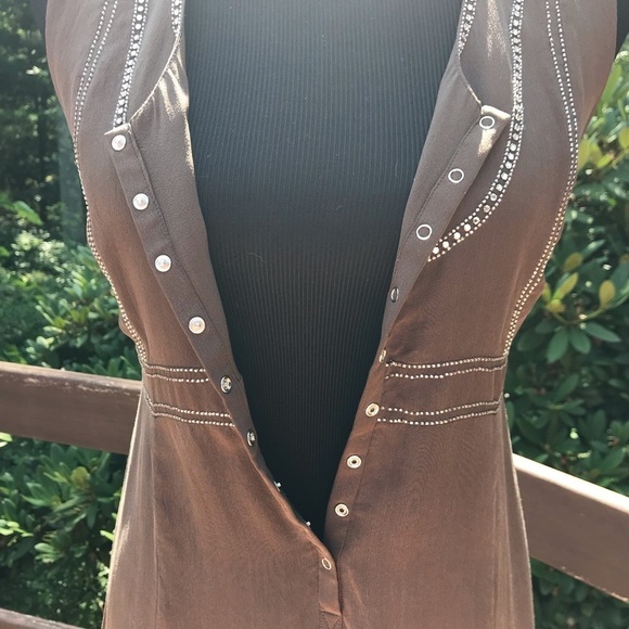 Theory Silk Beaded Sleeveless Chiffon Dress - Picture 4 of 8